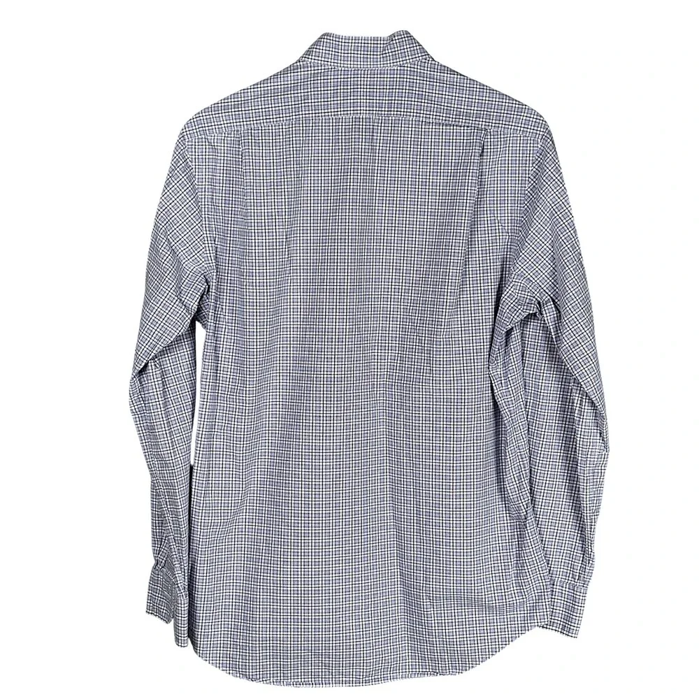 Polo Ralph‎ Lauren Mens Button Down Shirt Purple Plaid Stretch Cotton Size M